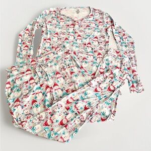 Birdie Bean Snowman Bamboo Pajamas Set Women’s Large L Long Sleeve Top Pants